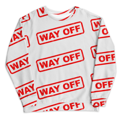 Hood Theory Memes (WAY OFF-Red) All-Over Print Unisex Sweatshirt