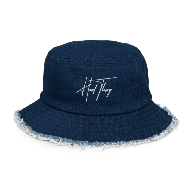 Hood Theory (NWL) Distressed Denim Bucket Hat