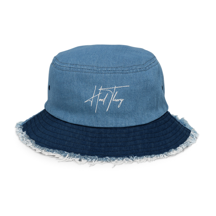 Hood Theory (NWL) Distressed Denim Bucket Hat