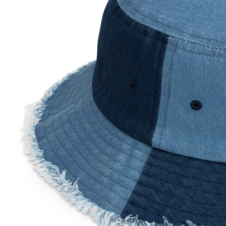 Hood Theory (NWL) Distressed Denim Bucket Hat