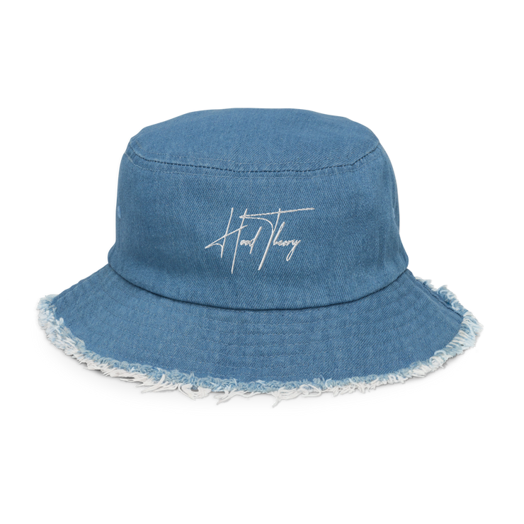 Hood Theory (NWL) Distressed Denim Bucket Hat