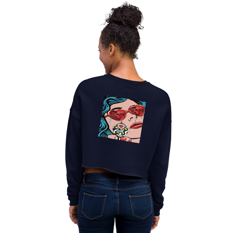 Hood Theory x James Caimen (it's a freeze!) Women's Crop Sweatshirt