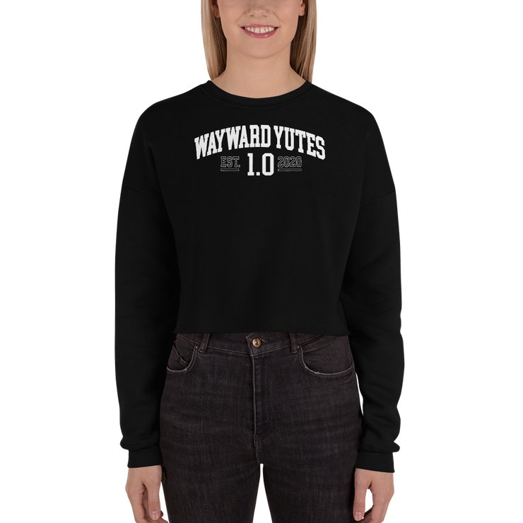 Hood Theory Memes (WAYWARD YUTES-WL) Women's Crop Sweatshirt