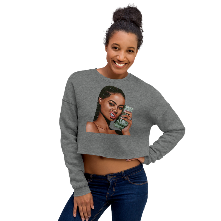 Hood Theory x James Caimen (KBNB) Women's Crop Sweatshirt