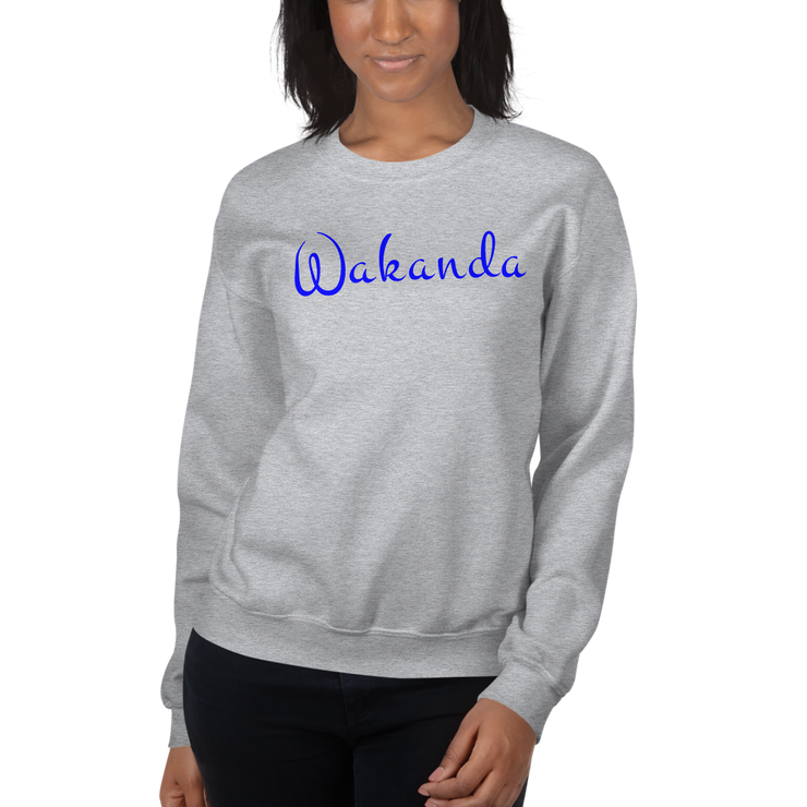 Hood Theory Memes (Wakanda-Blue-W) Unisex Crew Neck Sweatshirt