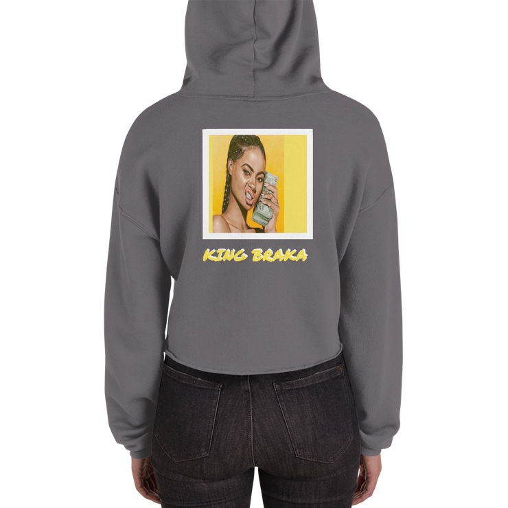 Hood Theory x James Caimen (KING BRAKA) Women's Crop Hoodie