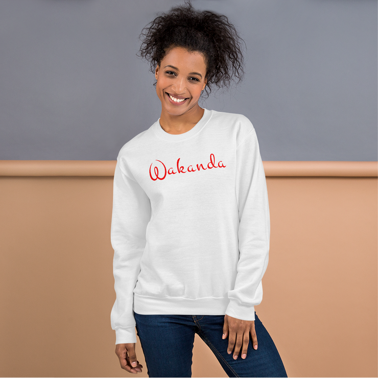 Hood Theory Memes (Wakanda-Red-Blk) Unisex Crew Neck Sweatshirt