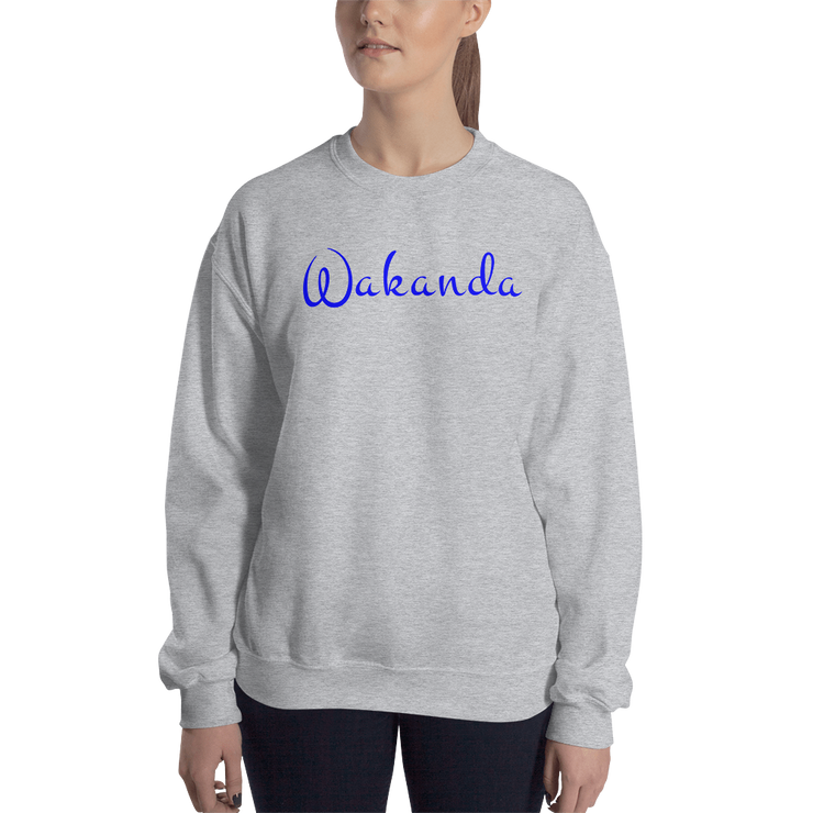 Hood Theory Memes (Wakanda-Blue-W) Unisex Crew Neck Sweatshirt