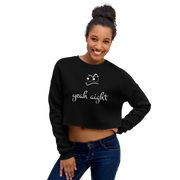 yeah aight (WNB) Women's Crop Sweatshirt