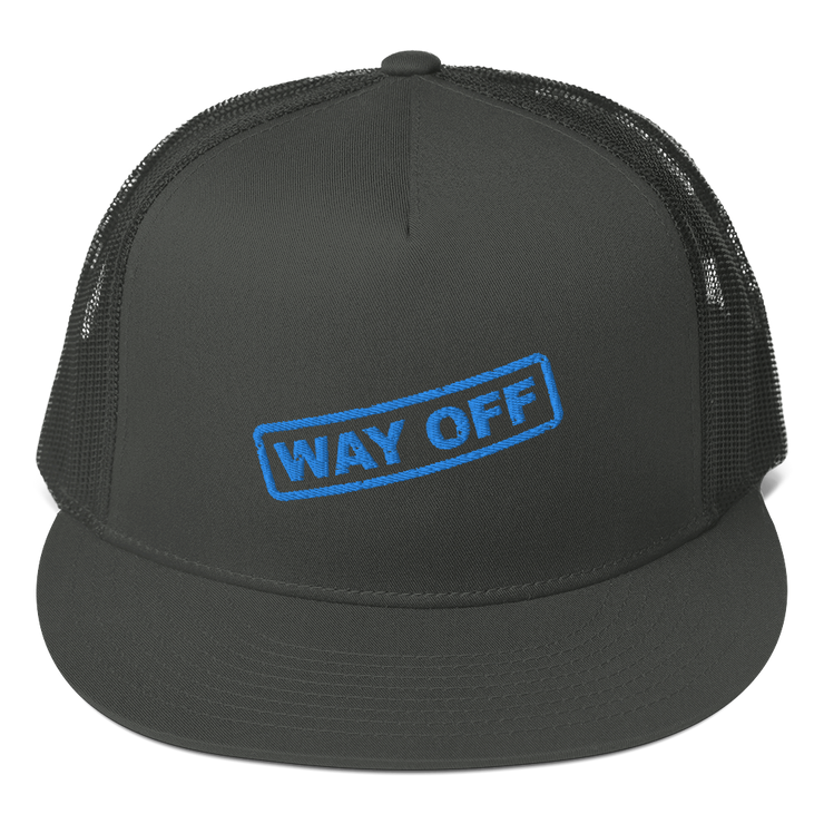 Hood Theory Memes (WAY OFF-Blue) Unisex 5 Panel Trucker Cap