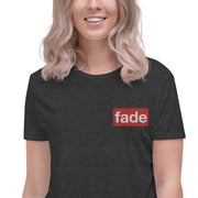 fade (RWEL) Women's Embroidered Flowy Crop Tee