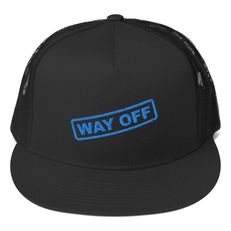 Hood Theory Memes (WAY OFF-Blue) Unisex 5 Panel Trucker Cap