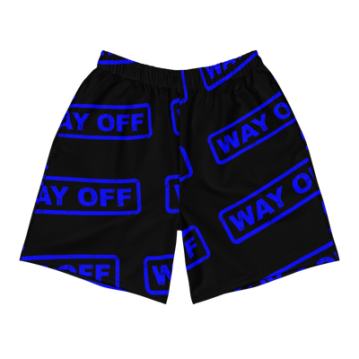 Hood Theory Memes (WAY OFF-Blue) All-Over Print Men's Athletic Long Shorts