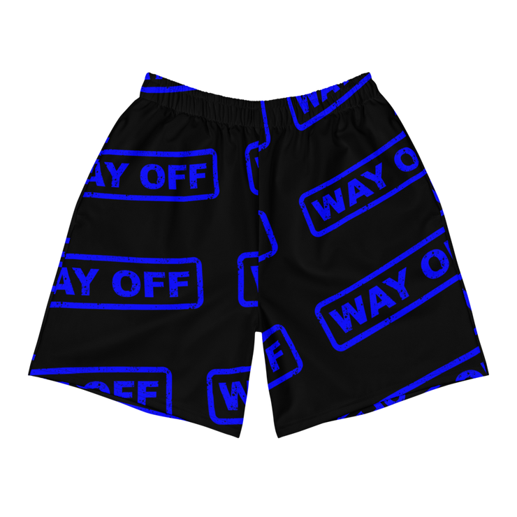 Hood Theory Memes (WAY OFF-Blue) All-Over Print Men's Athletic Long Shorts