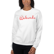 Hood Theory Memes (Wakanda-Red-Blk) Unisex Crew Neck Sweatshirt