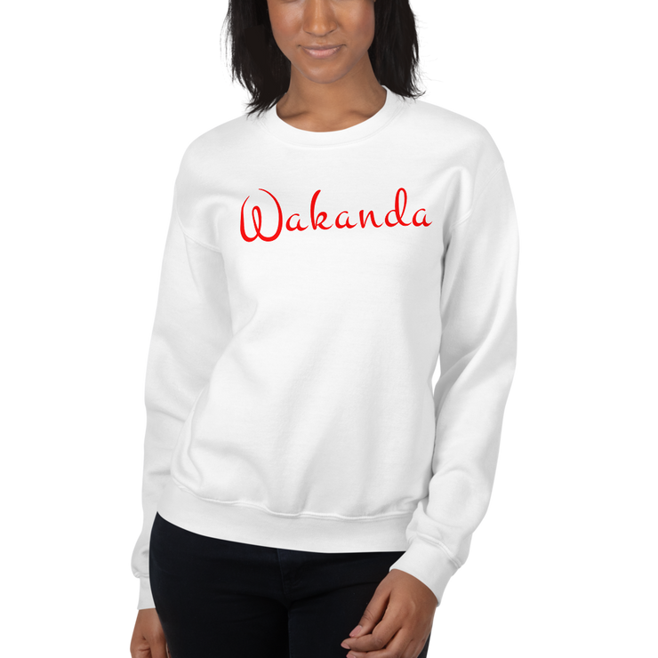 Hood Theory Memes (Wakanda-Red-Blk) Unisex Crew Neck Sweatshirt