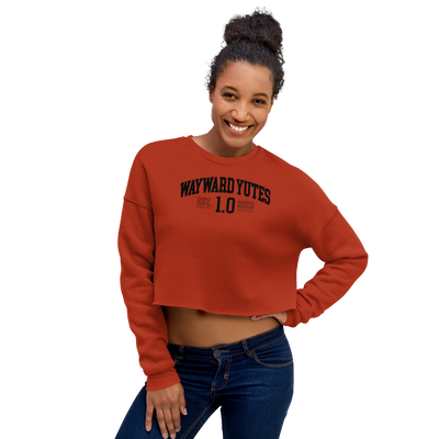 Hood Theory Memes (WAYWARD YUTES-BL) Women's Crop Sweatshirt