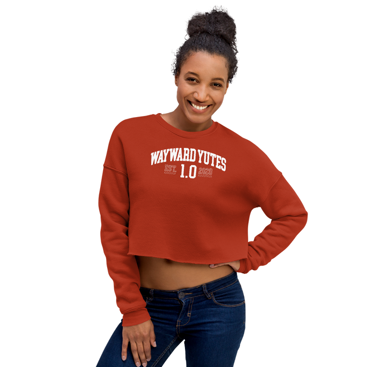 Hood Theory Memes (WAYWARD YUTES-WL) Women's Crop Sweatshirt