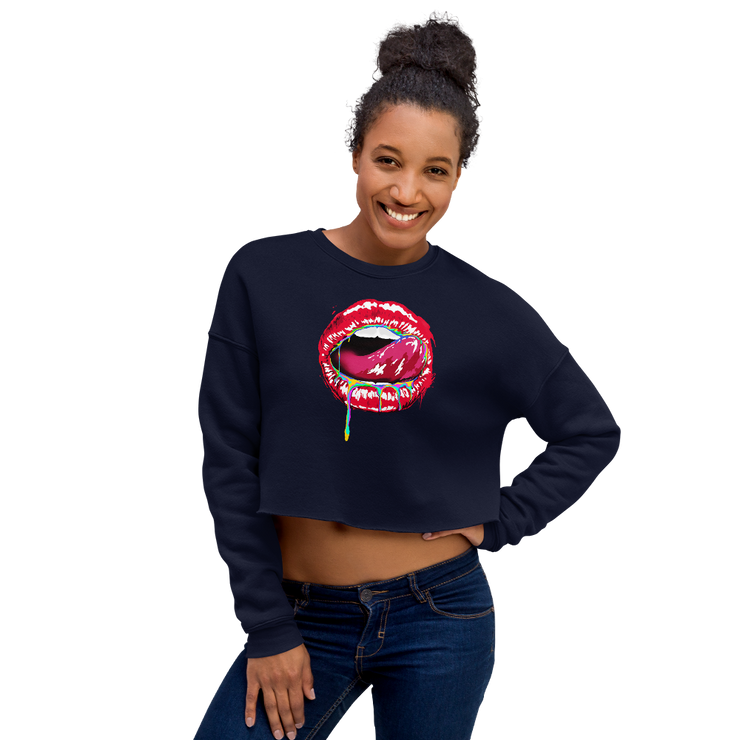 Hood Theory x James Caimen (TD) Women's Crop Sweatshirt