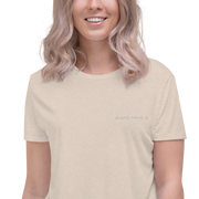 ENEMIES (WEL) Women's Embroidered Flowy Crop Tee