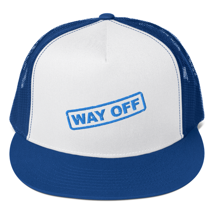 Hood Theory Memes (WAY OFF-Blue) Unisex 5 Panel Trucker Cap