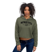 Hood Theory Memes (WAYWARD YUTES-BL) Women's Crop Hoodie