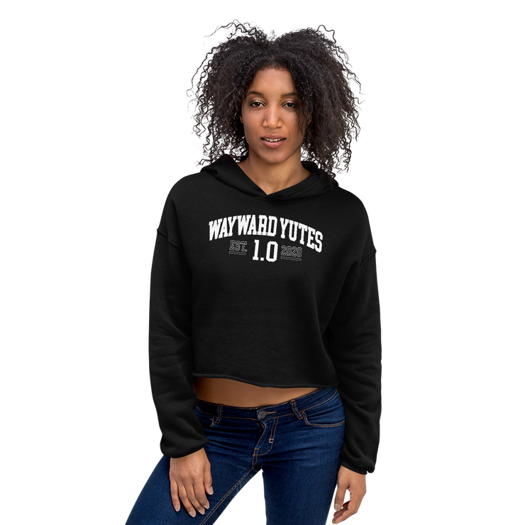 Hood Theory Memes (WAYWARD YUTES-WL) Women's Crop Hoodie