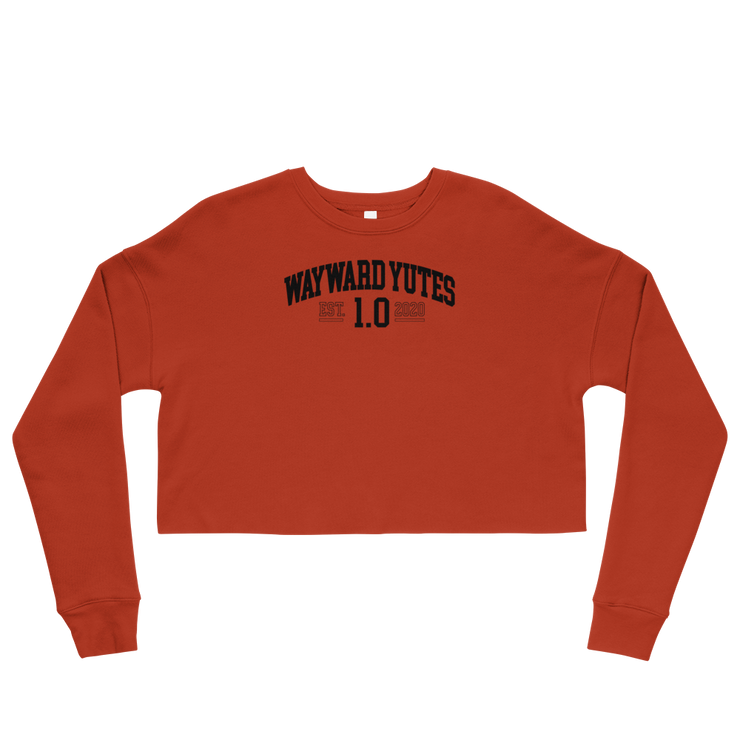 Hood Theory Memes (WAYWARD YUTES-BL) Women's Crop Sweatshirt