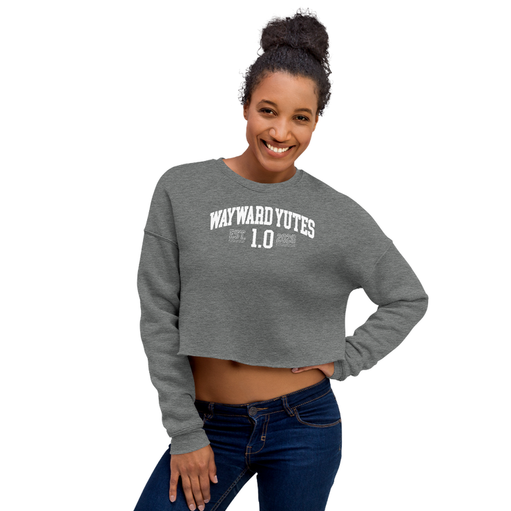 Hood Theory Memes (WAYWARD YUTES-WL) Women's Crop Sweatshirt