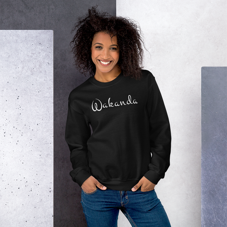 Hood Theory Memes (Wakanda-White-W) Unisex Crew Neck Sweatshirt