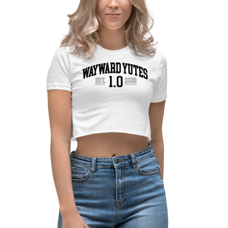 Hood Theory Memes (WAYWARD YUTES-BL) Women's Cropped T-Shirt