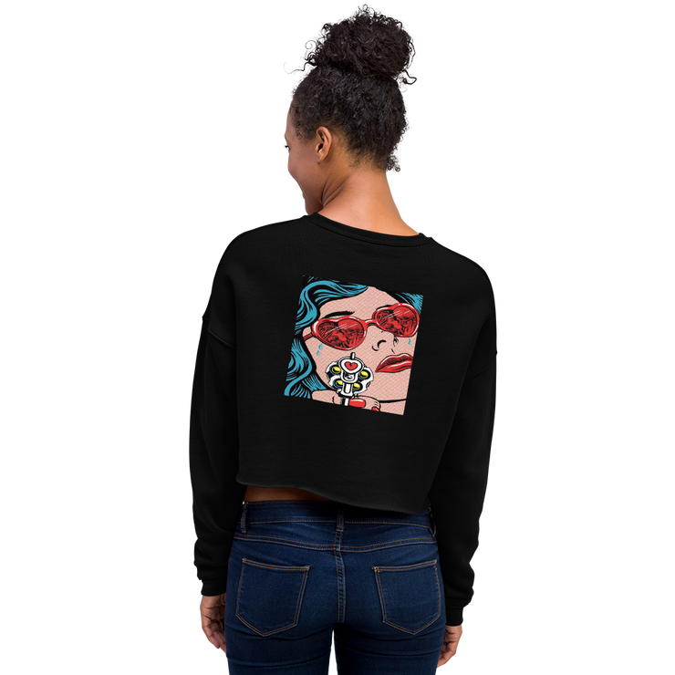 Hood Theory x James Caimen (it's a freeze!) Women's Crop Sweatshirt