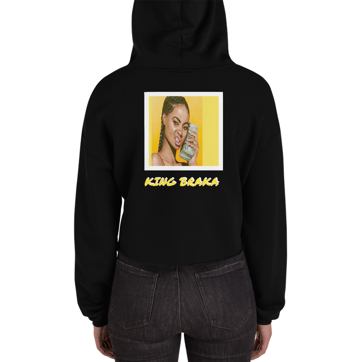 Hood Theory x James Caimen (KING BRAKA) Women's Crop Hoodie