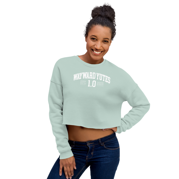 Hood Theory Memes (WAYWARD YUTES-WL) Women's Crop Sweatshirt