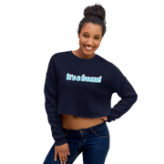 Hood Theory x James Caimen (it's a freeze!) Women's Crop Sweatshirt