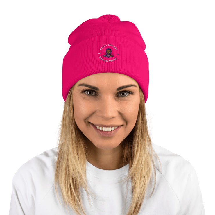 Hood Theory x James Caimen (W-WEL) Women's Pom-Pom Beanie