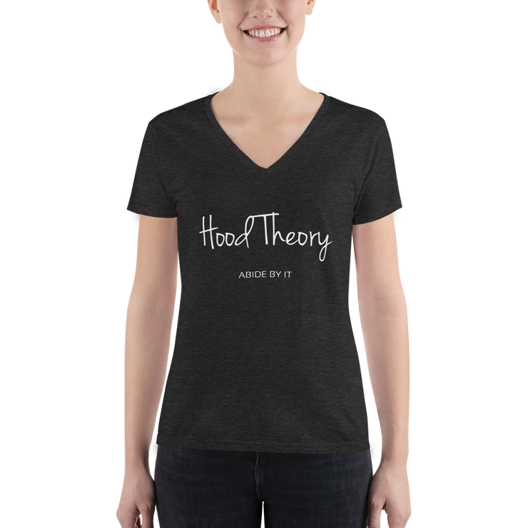 Hood Theory (WNB) Women's Fashion Deep V-neck Tee BC