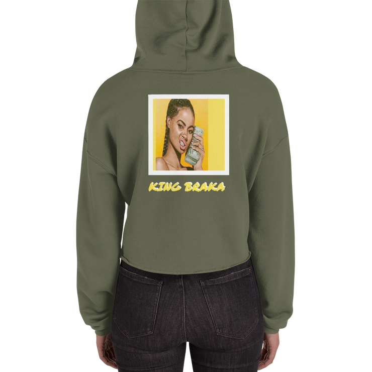 Hood Theory x James Caimen (KING BRAKA) Women's Crop Hoodie