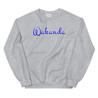 Hood Theory Memes (Wakanda-Blue-W) Unisex Crew Neck Sweatshirt