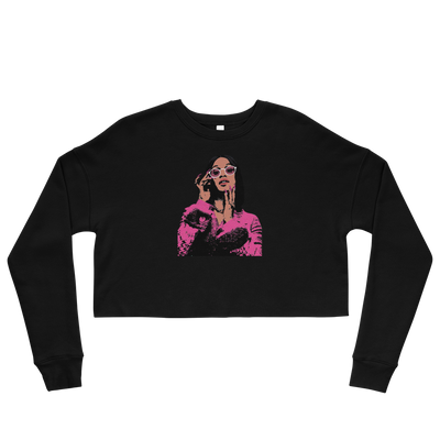 Hood Theory Hip Hop (CARDI) Women's Crop Sweatshirt