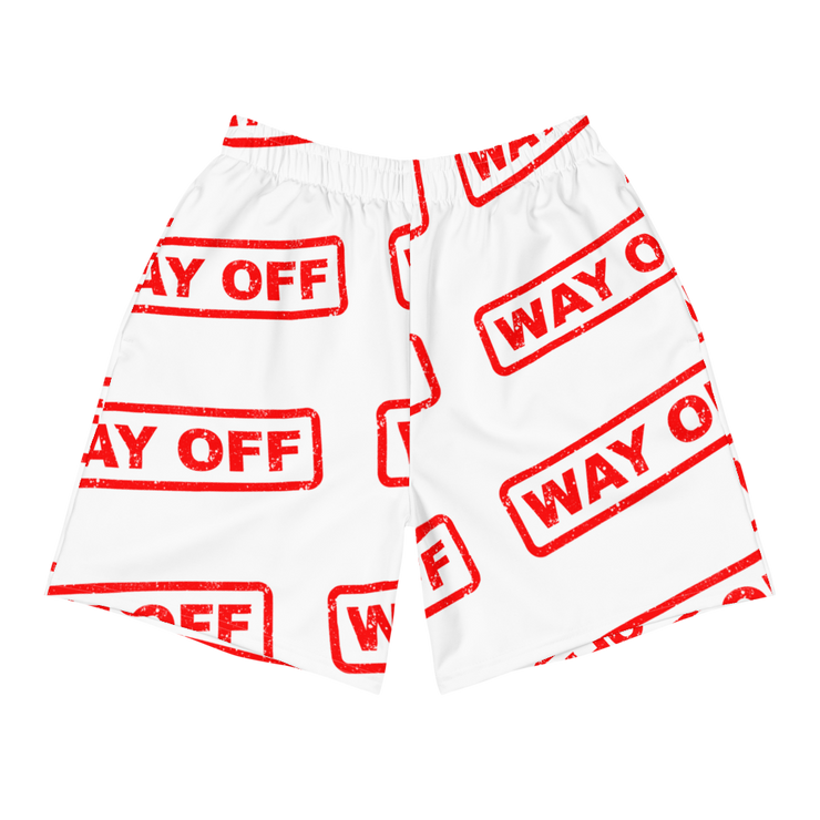 Hood Theory Memes (WAY OFF-Red) All-Over Print Men's Athletic Long Shorts