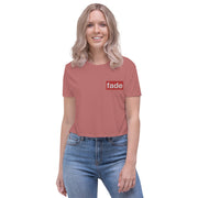 fade (RWEL) Women's Embroidered Flowy Crop Tee