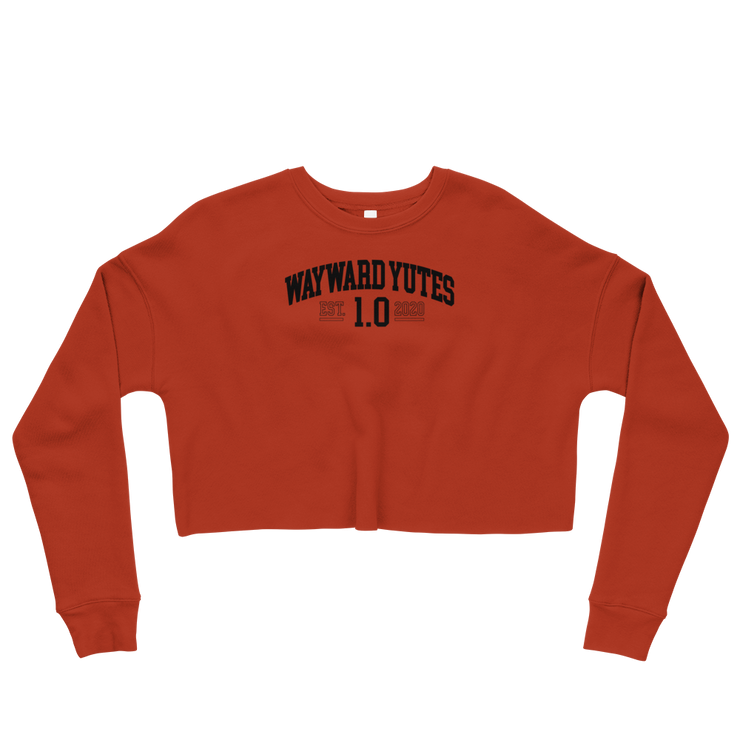 Hood Theory Memes (WAYWARD YUTES-BL) Women's Crop Sweatshirt