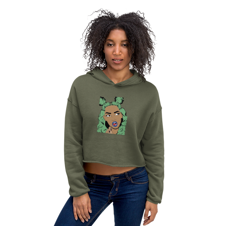 Hood Theory x James Caimen (PF) Women's Crop Hoodie