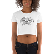 Hood Theory Memes (Corporate Junkie-Whi, Blk L) Women’s Crop Tee BC