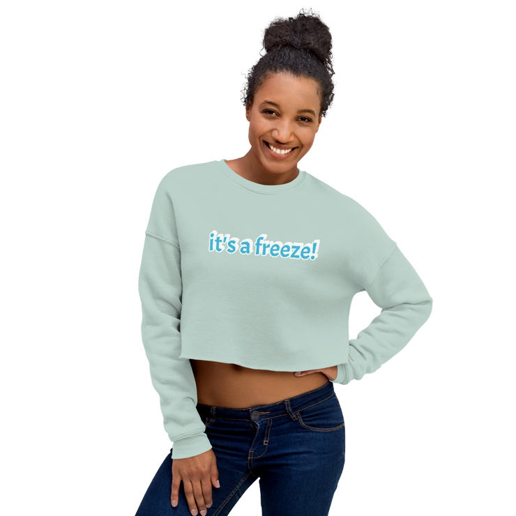 Hood Theory x James Caimen (it's a freeze!) Women's Crop Sweatshirt