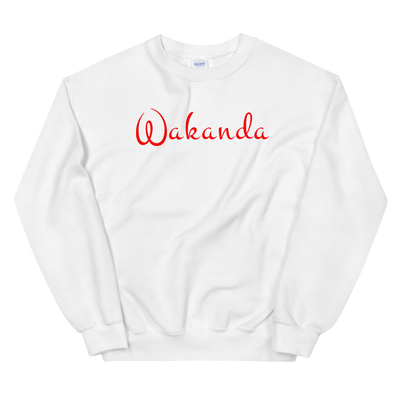 Hood Theory Memes (Wakanda-Red-Blk) Unisex Crew Neck Sweatshirt