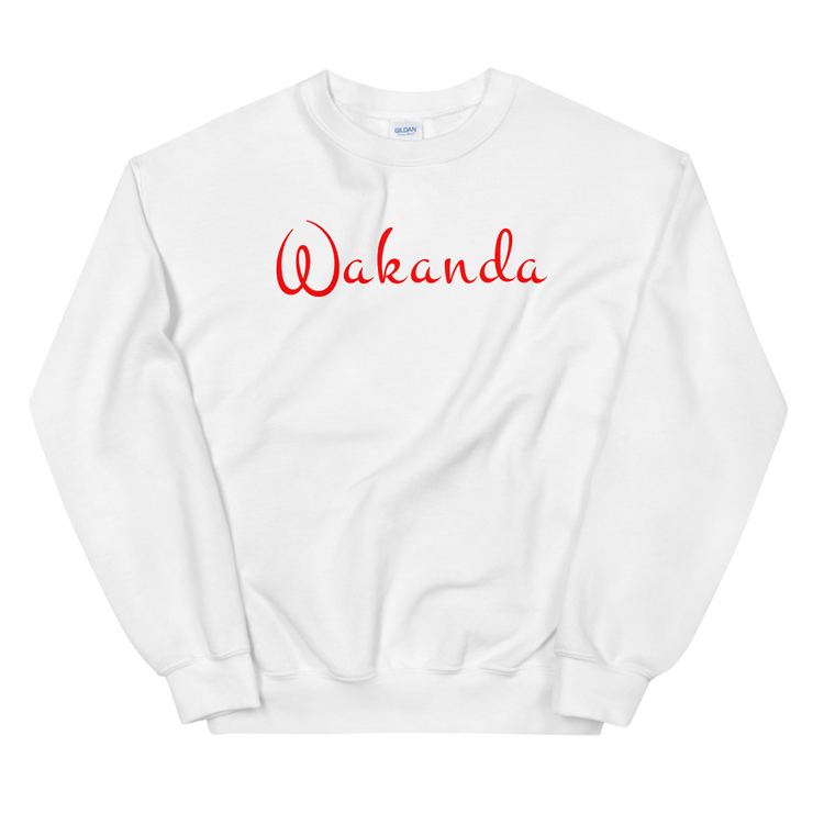 Hood Theory Memes (Wakanda-Red-Blk) Unisex Crew Neck Sweatshirt