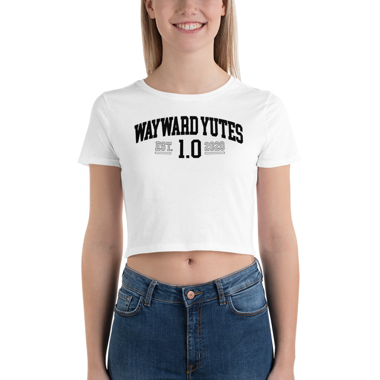 Hood Theory Memes (WAYWARD YUTES-BL) Women’s Crop Tee BC