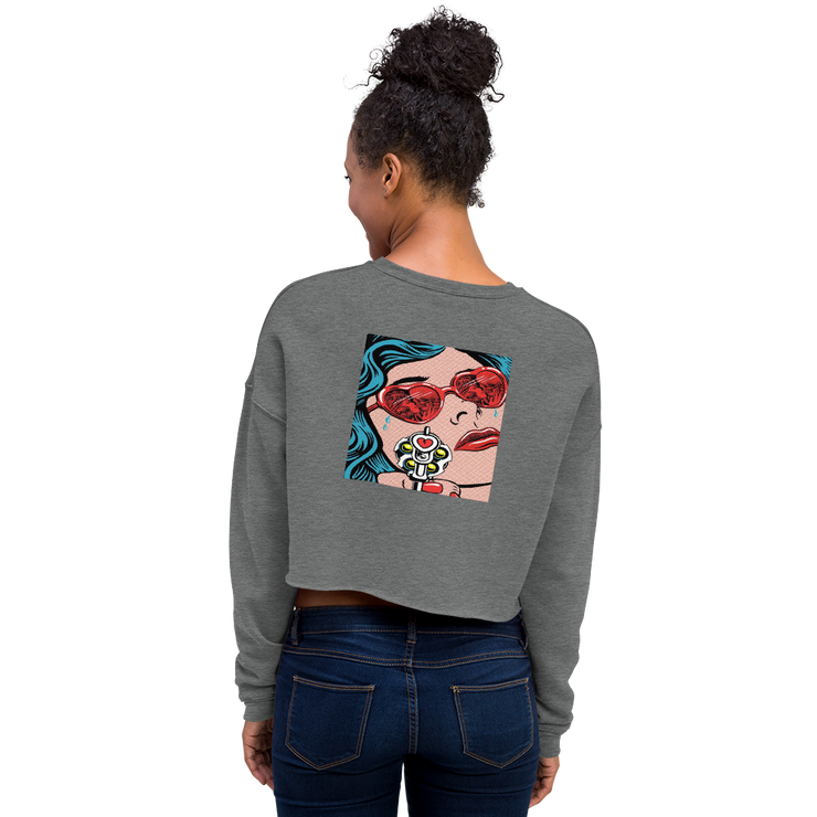 Hood Theory x James Caimen (it's a freeze!) Women's Crop Sweatshirt